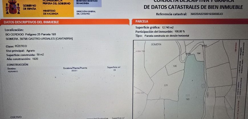 Chalets/Casas | Castro-Urdiales  | Barrio Cerdigo | Oriñón-Allendagua